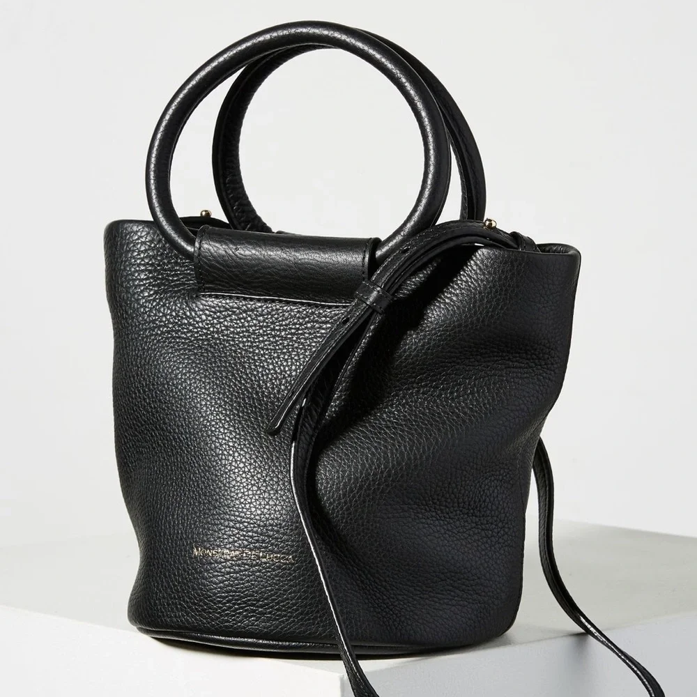 Anthropologie x Monserat De Lucca Leather Bucket Bag w/ Crossbody ✨ - Picture 2 of 16